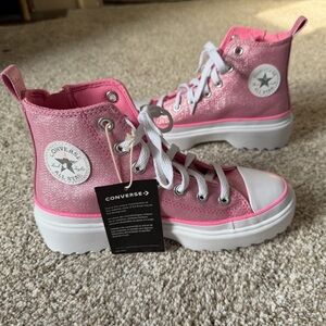 NWT Converse Chuck Taylor All Star Lugged Lift Platform Prism Glitter GIRLS 3.5